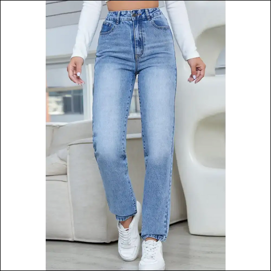 Sassy Straight Jeans: your New Pocket-sized Bestie for All Occasions! 🎉 - Light / Xs - Jeans on Sale Worldwide Shipping