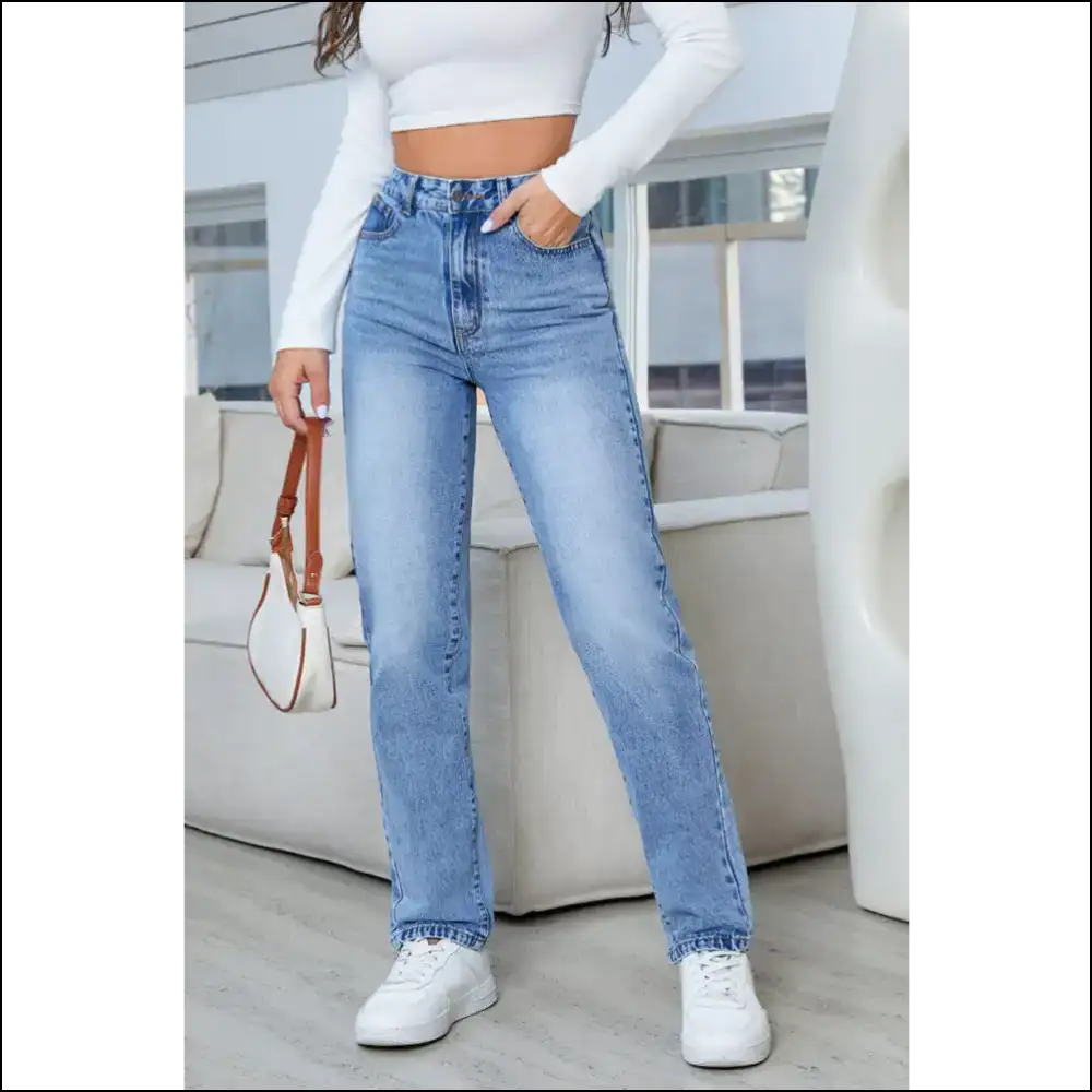 Sassy Straight Jeans: your New Pocket-sized Bestie for All Occasions! 🎉 - Jeans on Sale Worldwide Shipping