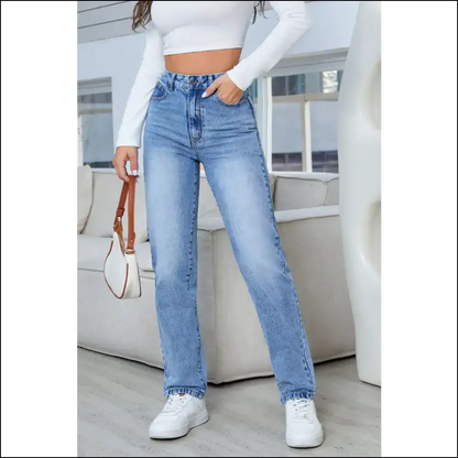 Sassy Straight Jeans: your New Pocket-sized Bestie for All Occasions! 🎉 - Jeans on Sale Worldwide Shipping