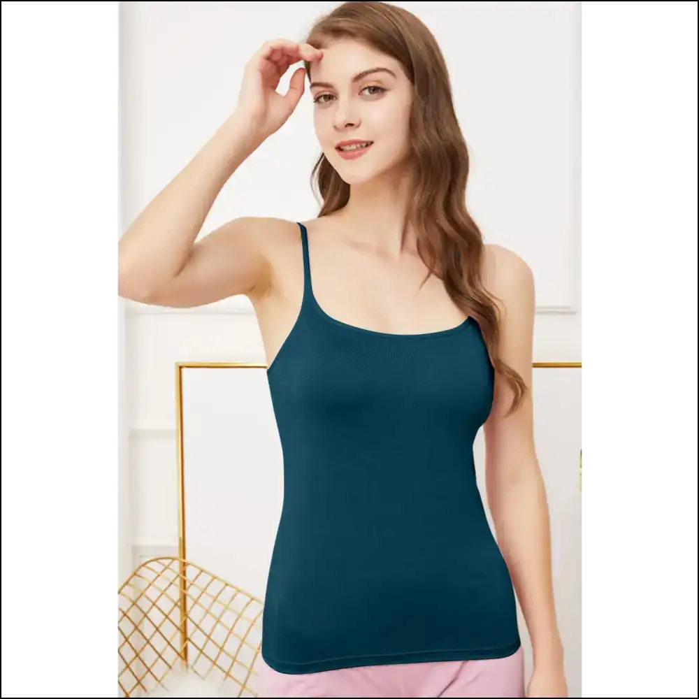 Scoop Neck Cami: Because Adulting Deserves a Stylish Hug! 😏✨ - Turquoise / m - Tank Tops on Sale Worldwide Shipping
