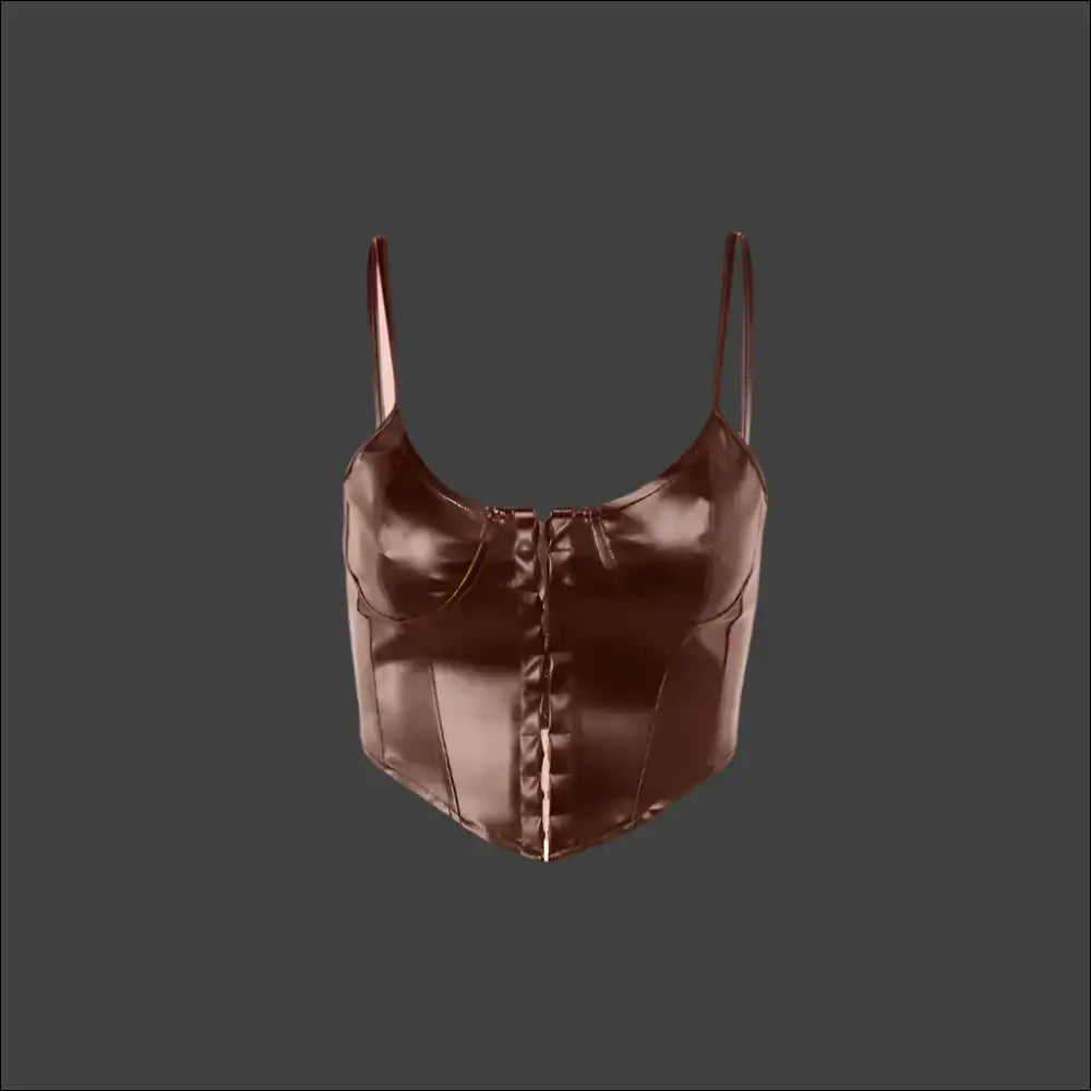 Scoop Neck Spaghetti Strap: Wear your Crown in Style Darling 👑😂 - Dark Brown / l - Tank Tops on Sale Worldwide Shipping