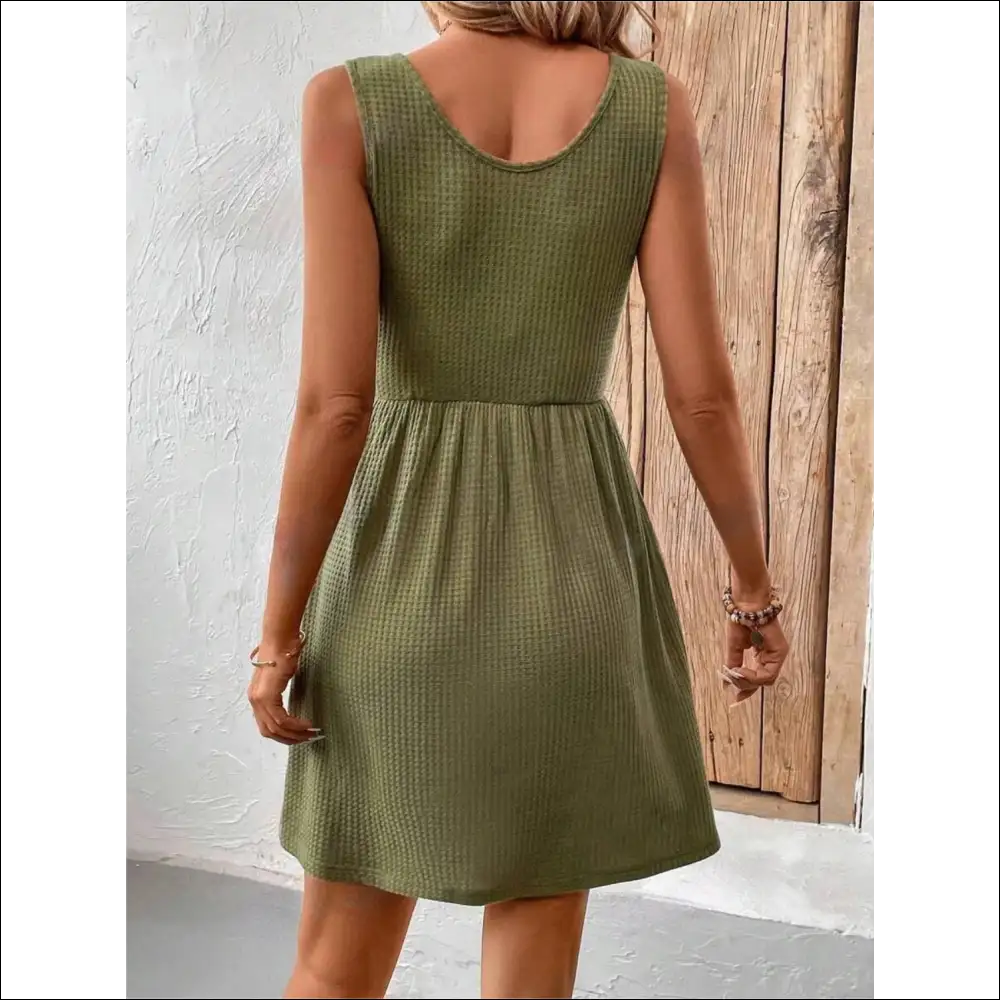 Scoop Neck Wide Strap Mini Tank Dress - Dresses on Sale Worldwide Shipping
