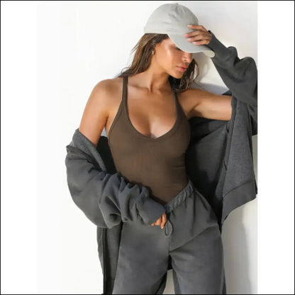 Scoop Neck Wide Strap Tank - Chic & Playful - Tops on Sale Worldwide Shipping