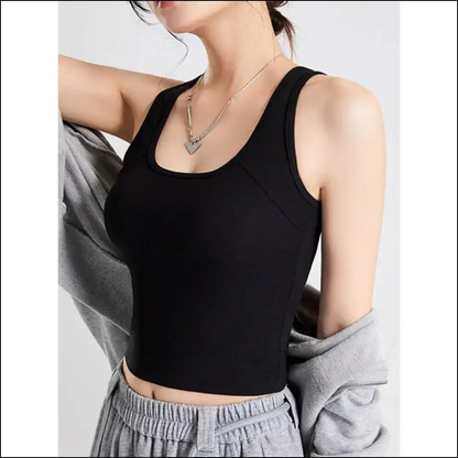 Scoop your Way to Wow with Needful Things’ Crisscross Cove! 😍✨ - Black / s - Tank Tops on Sale Worldwide Shipping