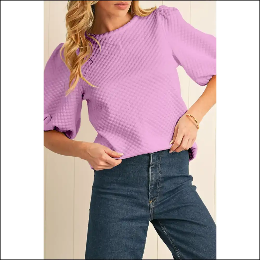 Sea Green Puff Sleeve Blouse Instant Compliment Generator - Phalaenopsis / s - Blouses on Sale Worldwide Shipping