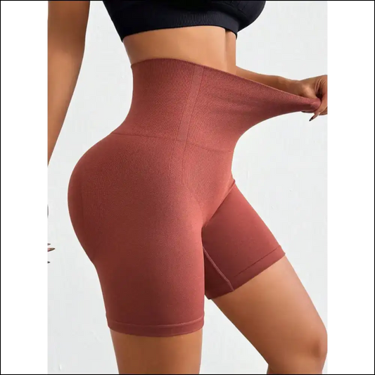 Seamless High Waist Active Shorts - Red / m - on Sale Worldwide Shipping
