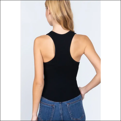 Seamless Ribbed Racerback Tank Top for Active Women - Tops on Sale Worldwide Shipping