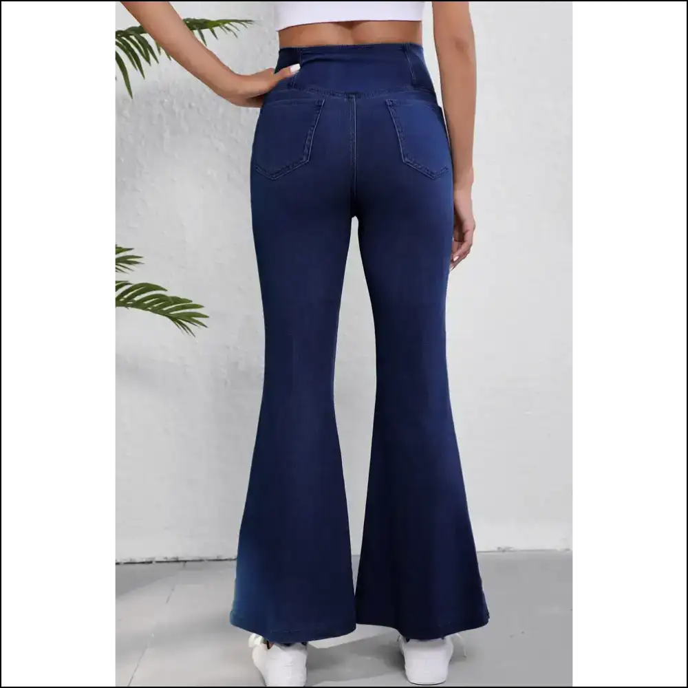 Shake your Curves in Asymmetric Waist Flare Jeans from Needful Things! 😏👖✨ - on Sale Worldwide Shipping
