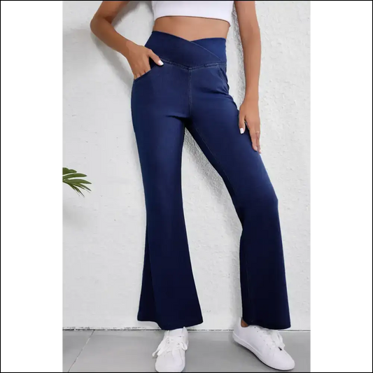 Shake your Curves in Asymmetric Waist Flare Jeans from Needful Things! 😏👖✨ - Medium / 2xl - on Sale Worldwide Shipping