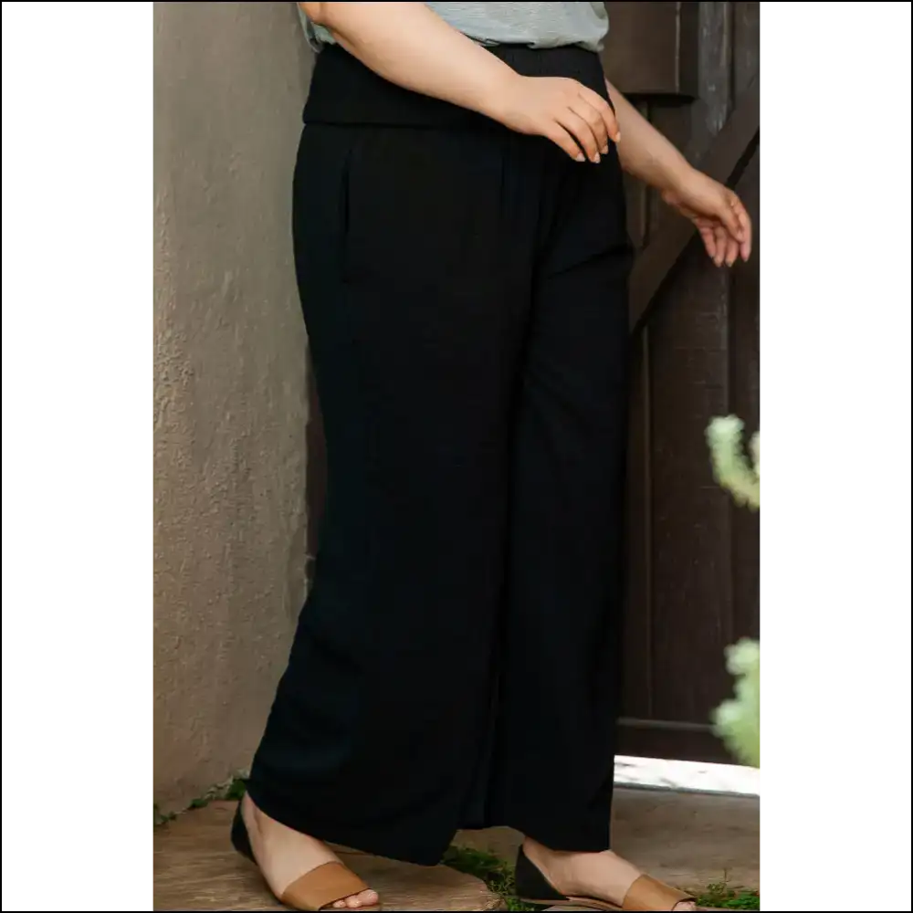 Shirred High Waist Wide Leg Pants: Making your Butt Look Good. Needful Things. 🍑 - Pants on Sale Worldwide Shipping