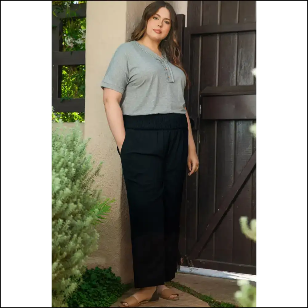 Shirred High Waist Wide Leg Pants: Making your Butt Look Good. Needful Things. 🍑 - Pants on Sale Worldwide Shipping
