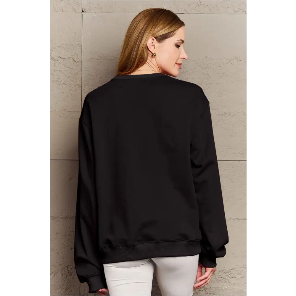 Simply Love 2024 Round Neck Dropped Shoulder Sweatshirt - Sweatshirts & Hoodies on Sale Worldwide Shipping