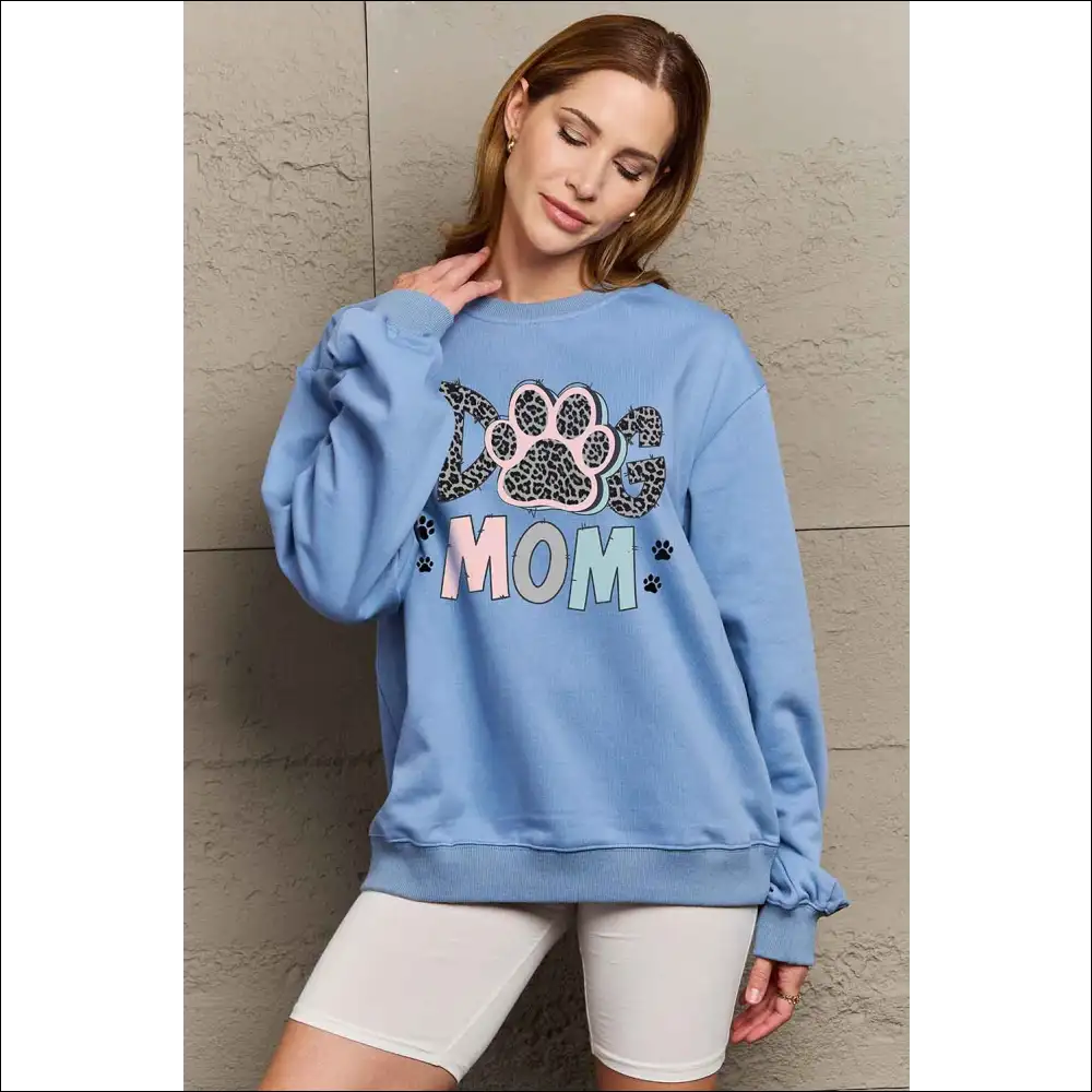 Simply Love Dog Mom Graphic Sweatshirt - Sweatshirts & Hoodies on Sale Worldwide Shipping