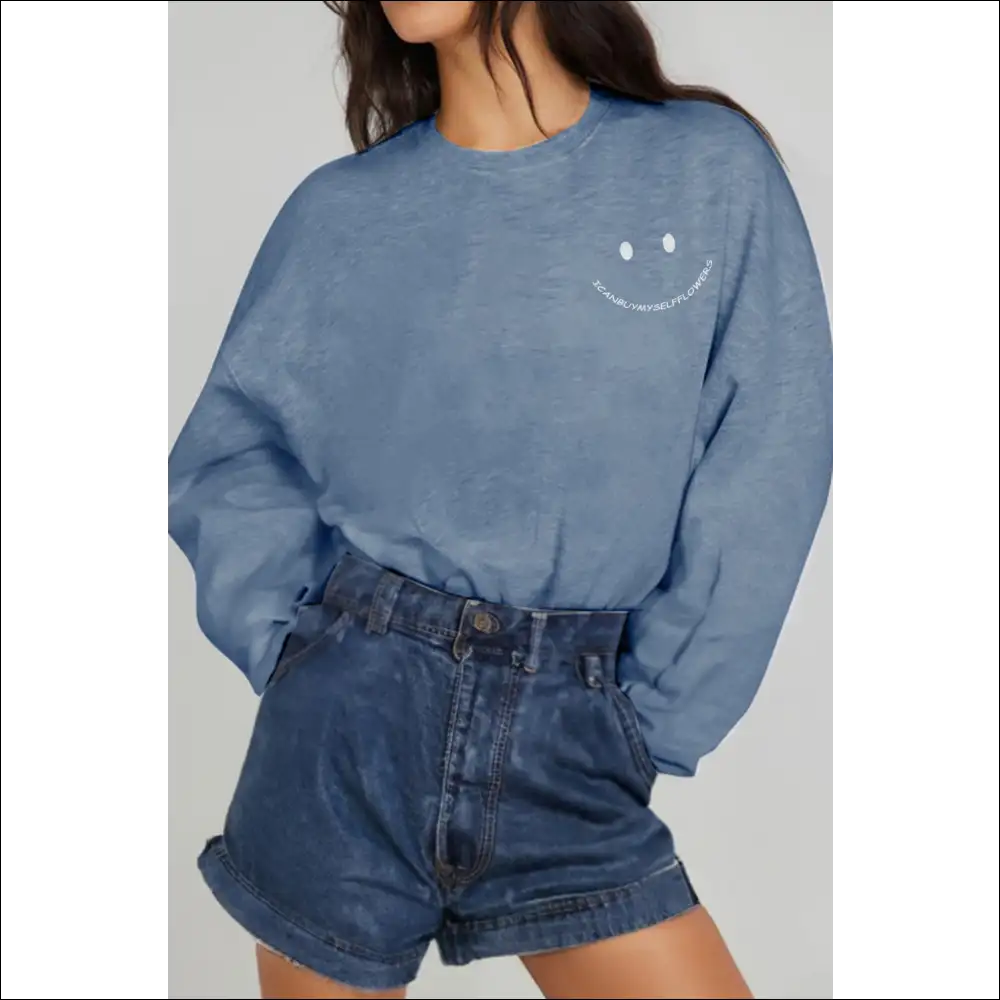 I can Buy Myself Flowers Graphic Sweatshirt - Sweatshirts & Hoodies on Sale Worldwide Shipping