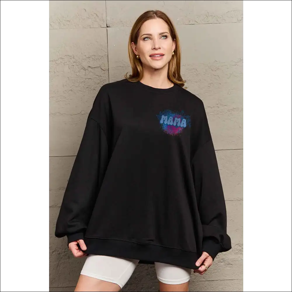 Simply Love Full Size Mama Graphic Sweatshirt - Sweatshirts & Hoodies on Sale Worldwide Shipping