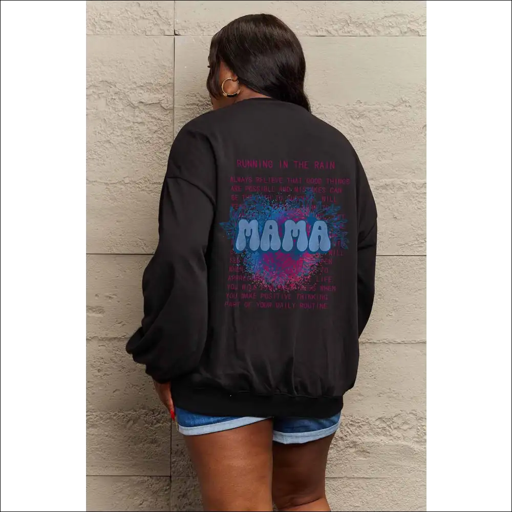 Simply Love Full Size Mama Graphic Sweatshirt - Sweatshirts & Hoodies on Sale Worldwide Shipping