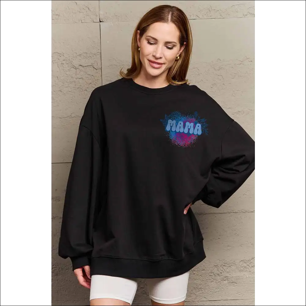 Simply Love Full Size Mama Graphic Sweatshirt - Sweatshirts & Hoodies on Sale Worldwide Shipping