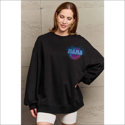 Simply Love Full Size Mama Graphic Sweatshirt - Sweatshirts & Hoodies on Sale Worldwide Shipping