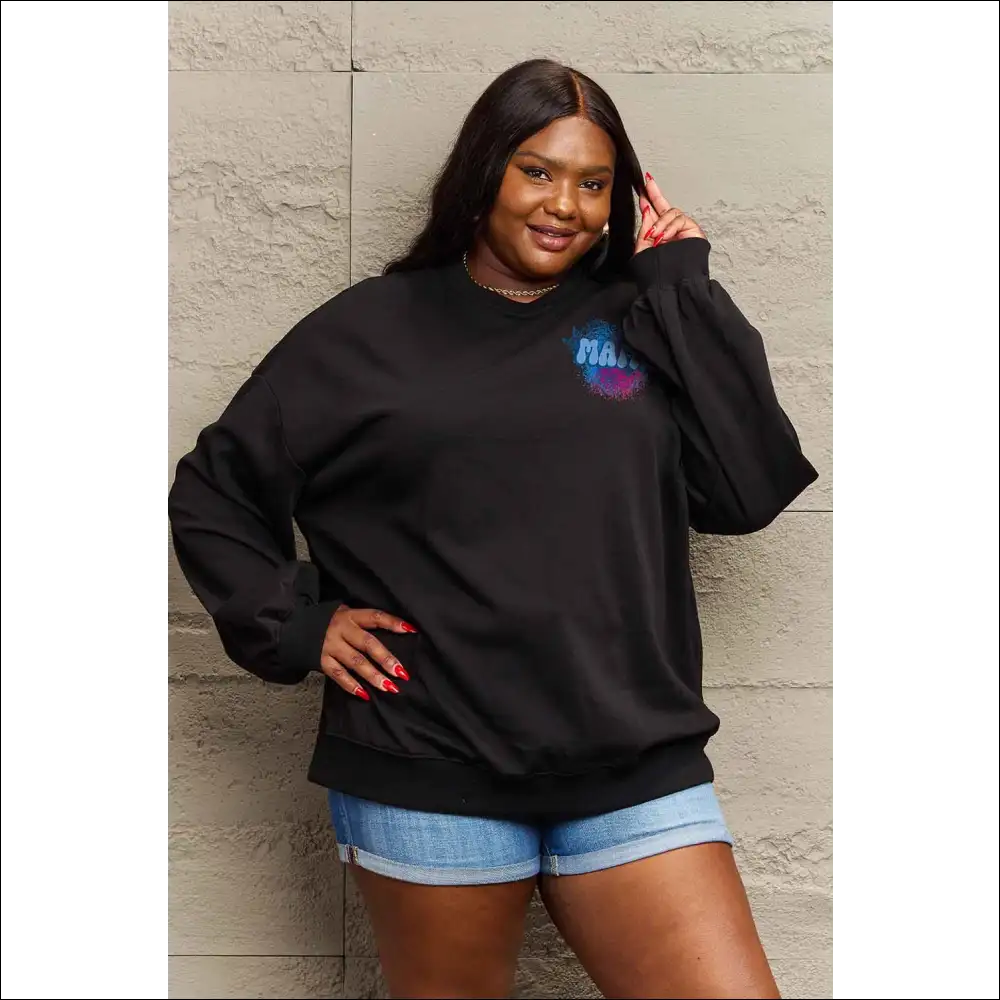Simply Love Full Size Mama Graphic Sweatshirt - Sweatshirts & Hoodies on Sale Worldwide Shipping