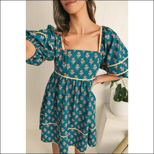 Skobeloff Floral Pleated Mini Dress: from ?Meh’ to ?Marry Me’ 💐 - s - Short Dresses on Sale Worldwide Shipping