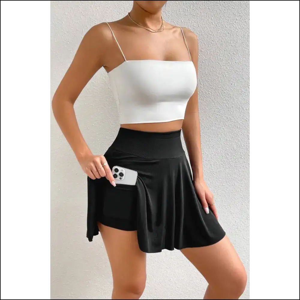 Skort: Needful Things’ High Waist Pocketed Panty Dropper 😈 - Shorts on Sale Worldwide Shipping