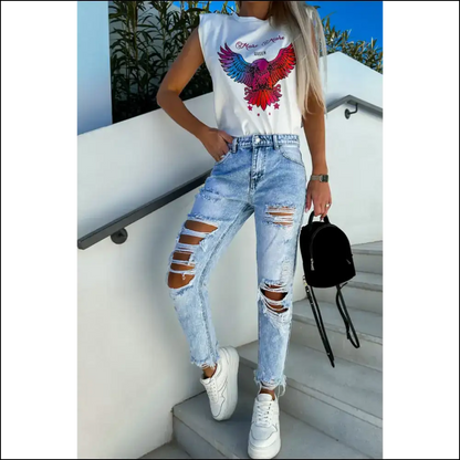 Sky Blue Acid Jeans: so Rad They’re Practically Illegal 👖 Needful Things - Jeans on Sale Worldwide Shipping