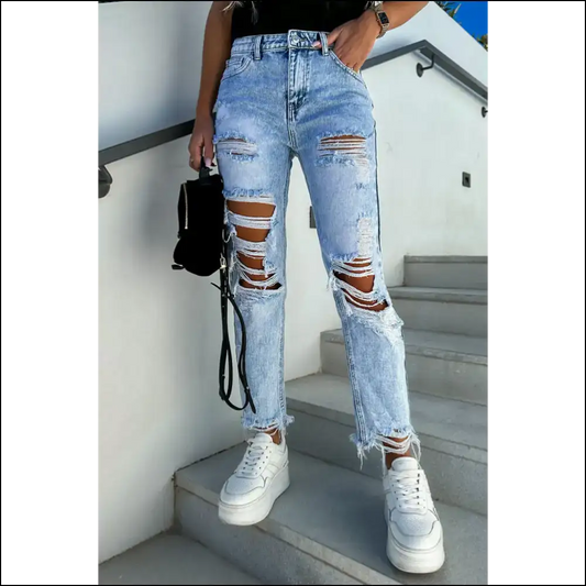 Sky Blue Acid Jeans: so Rad They’re Practically Illegal 👖 Needful Things - 6 - Jeans on Sale Worldwide Shipping