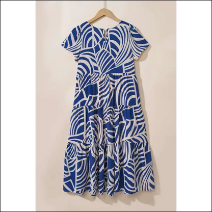 Sky Blue Boho Abstract Dress: from ?Meh’ to ?Omgoddess!’ 💙 Needful Things - Midi Dresses on Sale Worldwide Shipping