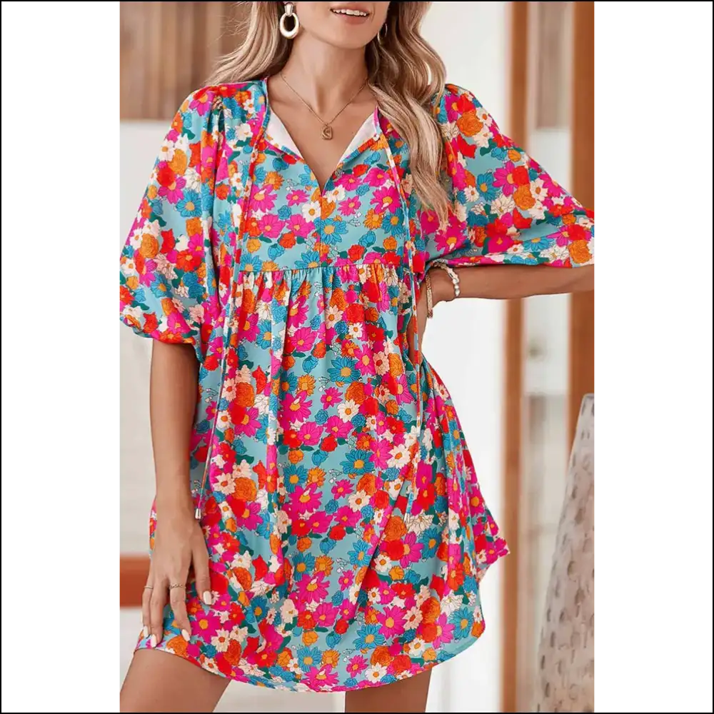Sky Blue Boho Dress: Bohemian Rhapsody in (Cute!) - s - Short Dresses on Sale Worldwide Shipping