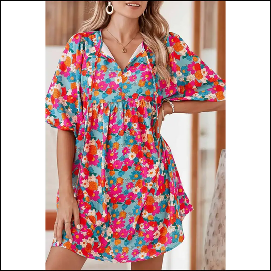 Sky Blue Boho Dress: Bohemian Rhapsody in (Cute!) - s - Short Dresses on Sale Worldwide Shipping