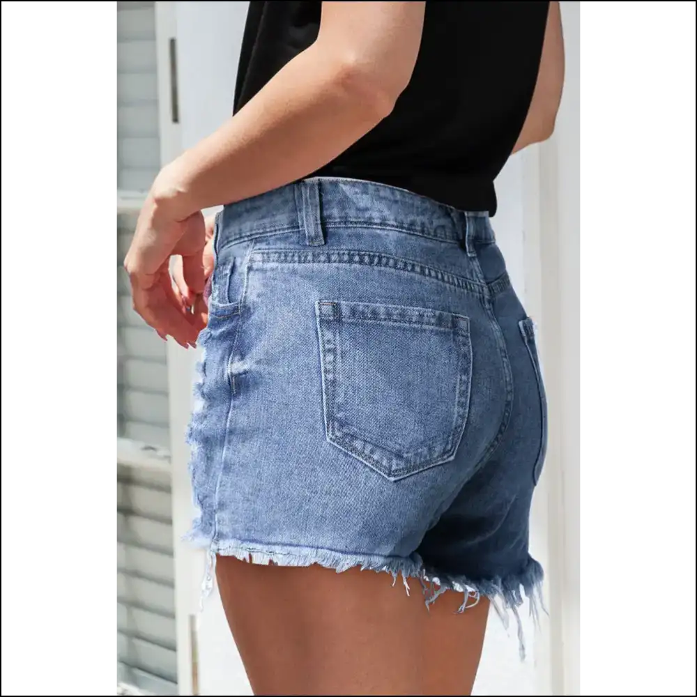 Sky Blue Crossover Waist: Bootylicious Beach Incoming! 🍑 Needful Things - Shorts on Sale Worldwide Shipping