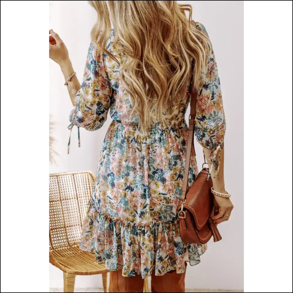 Sky Blue Floral Dress: so Cute It’s Practically Illegal 💙 Needful Things - Short Dresses on Sale Worldwide Shipping