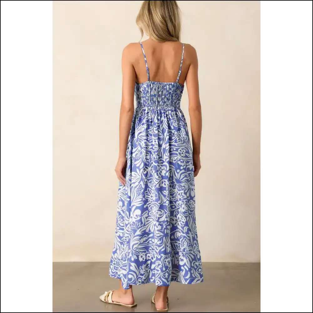 Sky Blue Floral Print: Dress so Good It’s Practically Needful Things 💙🌼 - Maxi Dresses on Sale Worldwide Shipping