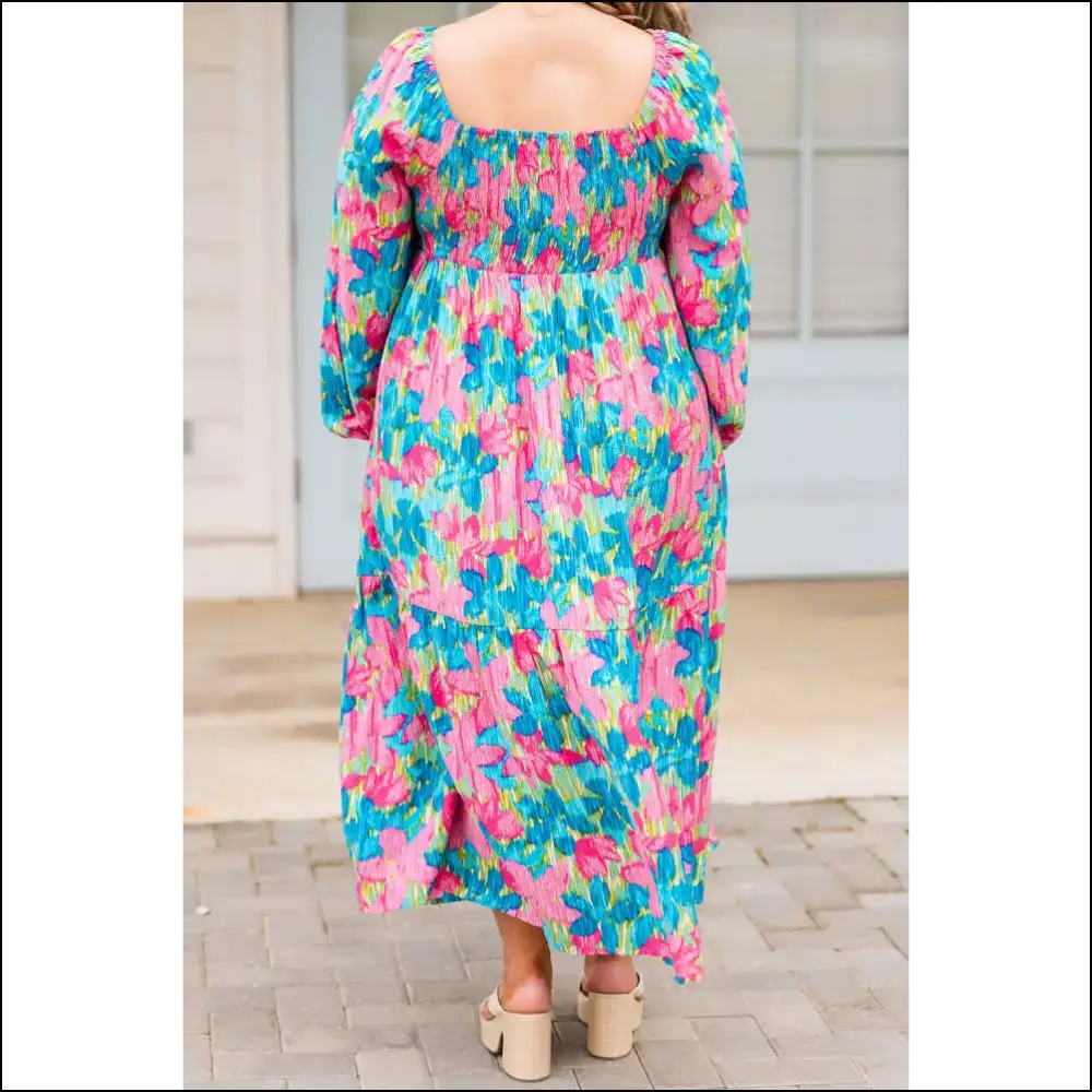 Sky Blue Floral Size Maxi Dress: Bloom Baby Bloom! 🌼 Needful Things - Plus Dresses on Sale Worldwide Shipping