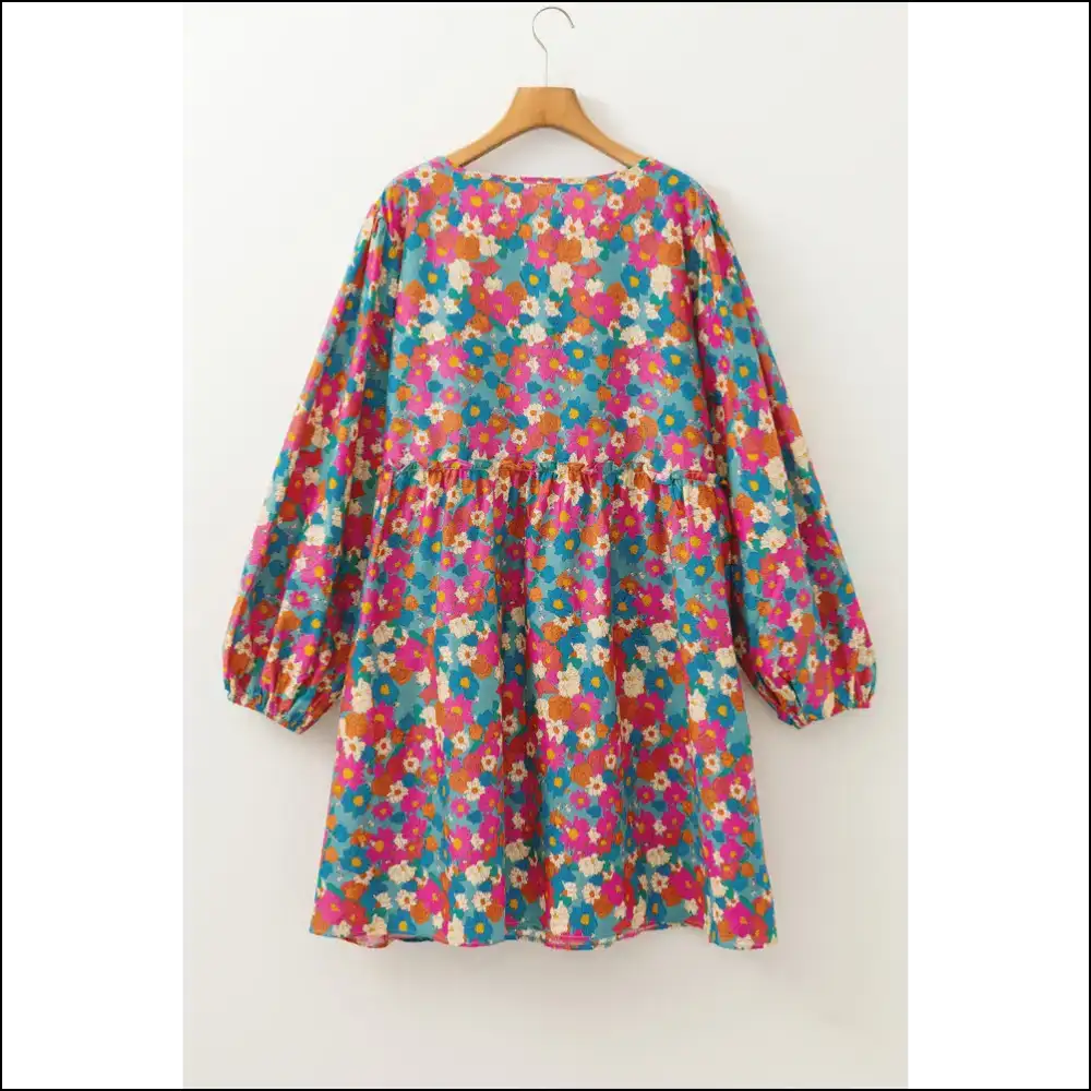 Sky Blue Floral Size Mini Dress: Cotton Candy Clouds! Needful Things ?️ - Plus Dresses on Sale Worldwide Shipping
