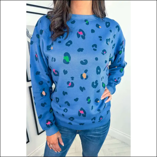 Sky Blue Leopard: too Good to be True (but it Is! Needful Things) 💙🐆 - 1x - Plus Size Tops on Sale Worldwide Shipping