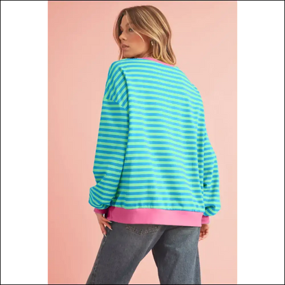 Sky Blue Stripe Pullover: Comfy and Stylish (finally!) - Sweatshirts & Hoodies on Sale Worldwide Shipping