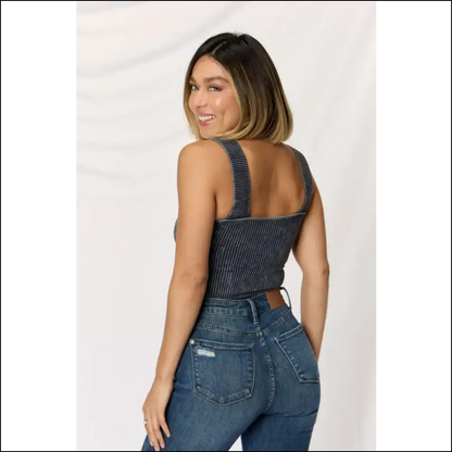 Slay in Summer: Zenana Vintage Washed Ribbed Cami for your Sassy Self! 🌞 - Tank Tops on Sale Worldwide Shipping