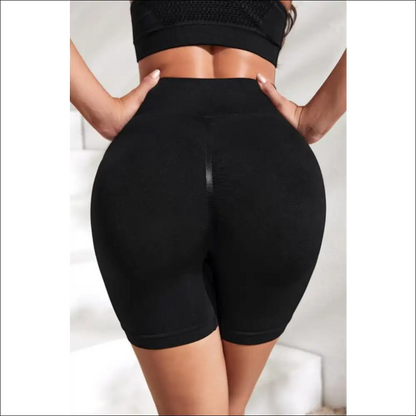 Chic Slim Fit High Waist Active Shorts - on Sale Worldwide Shipping