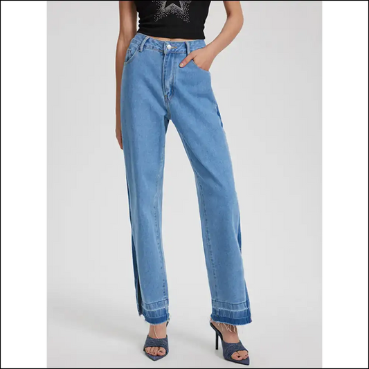 Slit Straight Leg Jeans: your Style’s Secret Weapon for Standing Out! 💥 - Light / Xs - Jeans on Sale Worldwide Shipping