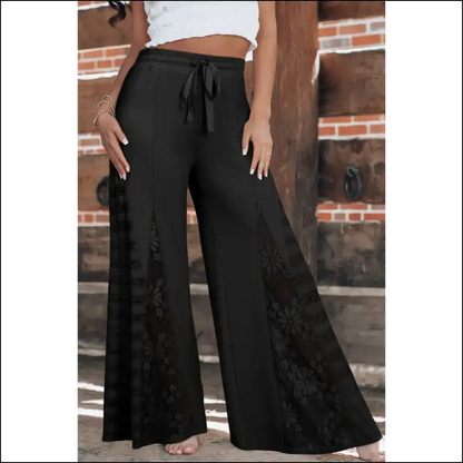 Smoke Gray Lace Patchwork Pants: Pants so Good It’s! 💀 Needful Things - Black / s - on Sale Worldwide Shipping