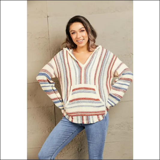 Snug as a Bug in Rug: Needful Things Striped Hooded Sweater Magic! 🐞 - Sweaters on Sale Worldwide Shipping