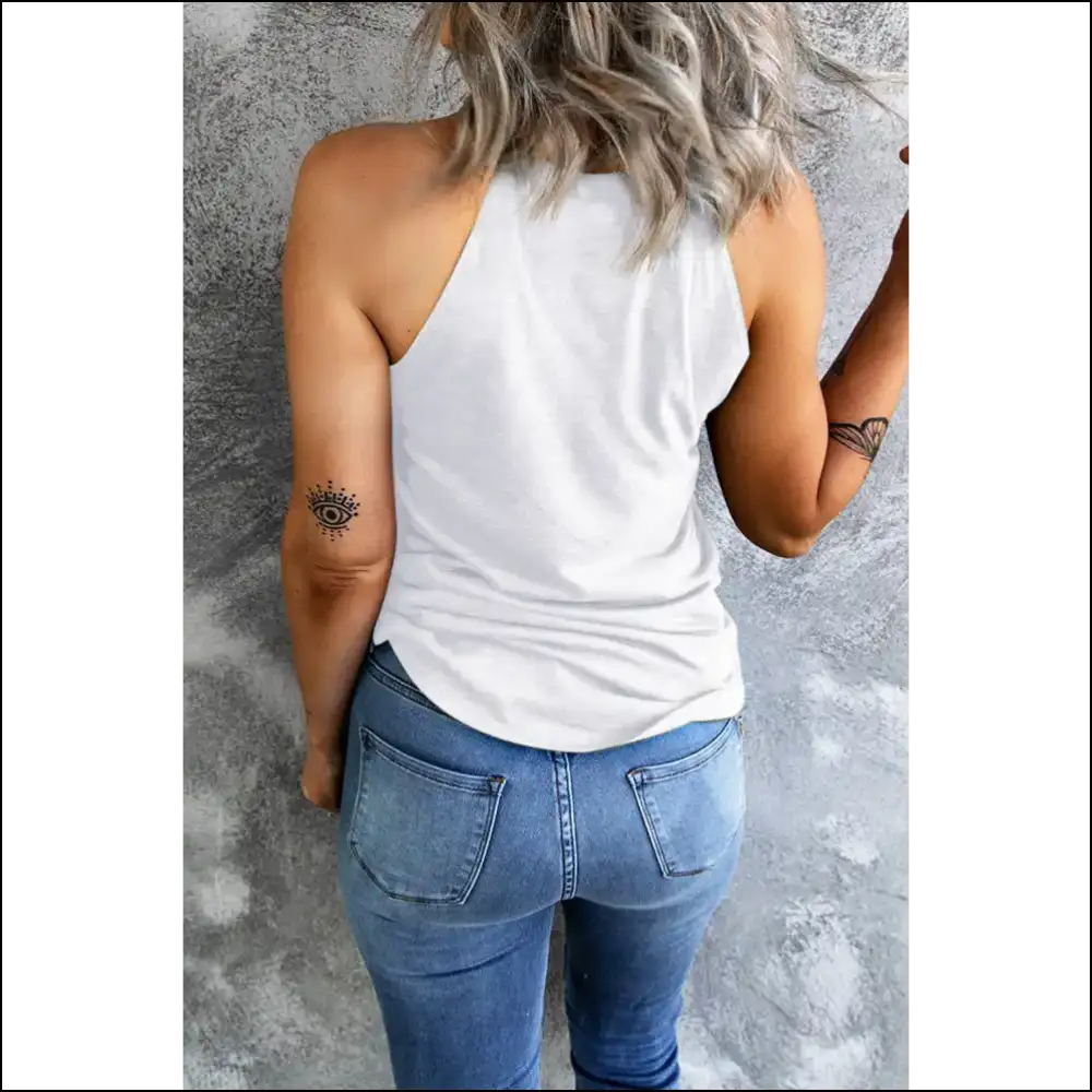 Sparkle & Shine Sequin Boots Round Neck Tank - Tops on Sale Worldwide Shipping