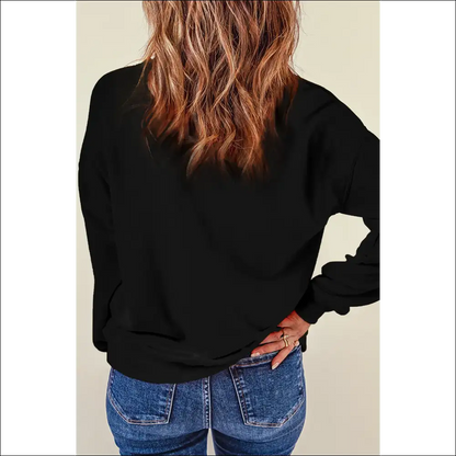 Sparkling Sequin Football Long Sleeve Sweatshirt - Sweatshirts & Hoodies on Sale Worldwide Shipping