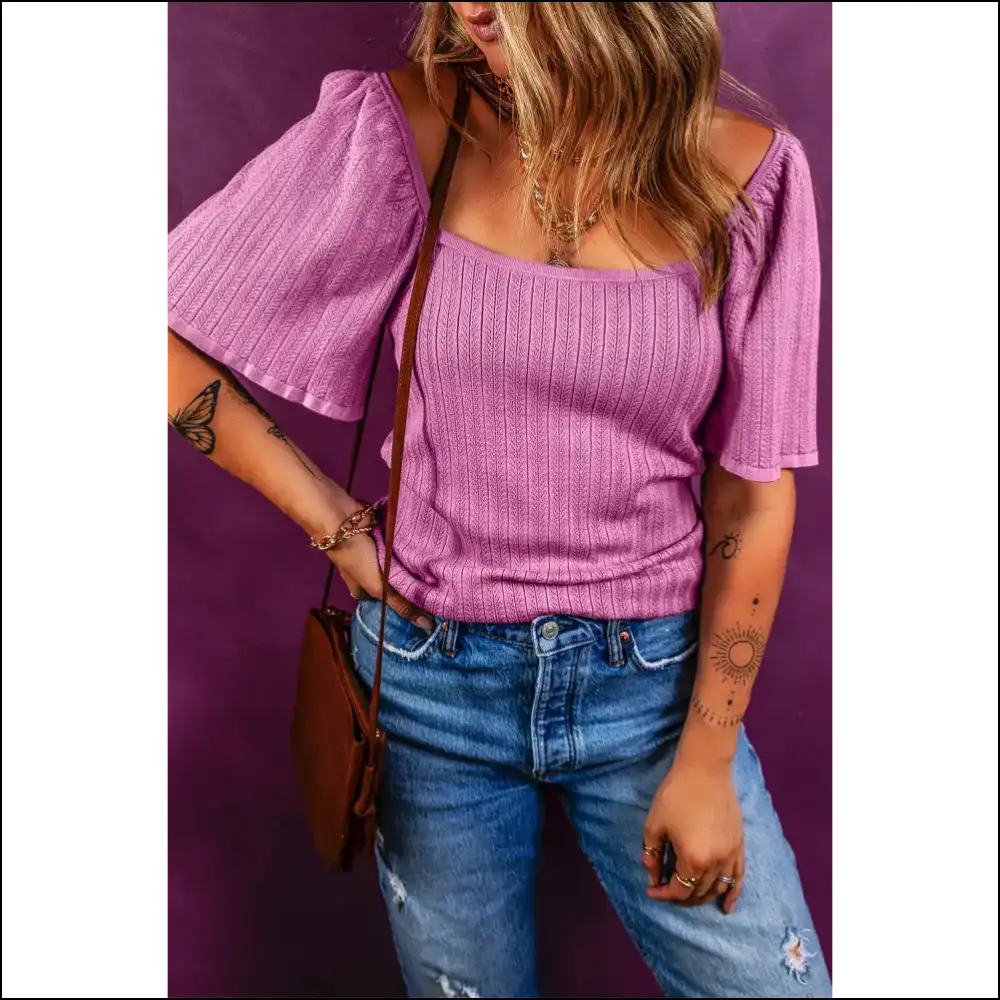 Square Neck Flounce: Prepare for Compliments Mortals 😈 Needful Things - Blouses on Sale Worldwide Shipping