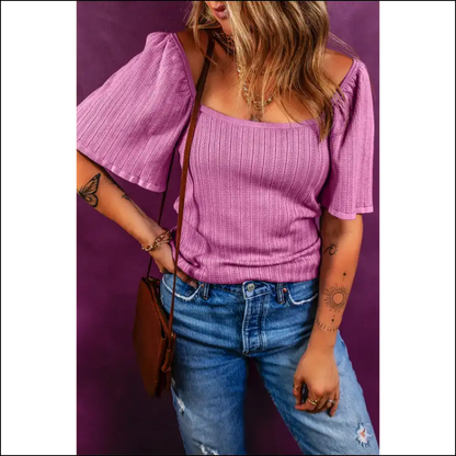Square Neck Flounce: Prepare for Compliments Mortals 😈 Needful Things - Blouses on Sale Worldwide Shipping