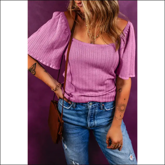 Square Neck Flounce: Prepare for Compliments Mortals 😈 Needful Things - Blouses on Sale Worldwide Shipping