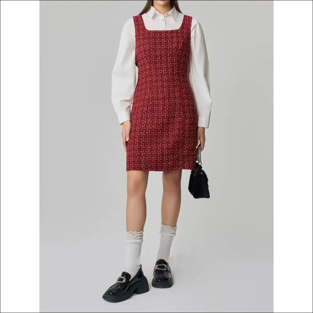 Chic Square Neck Wide Strap Dress - Dresses on Sale Worldwide Shipping