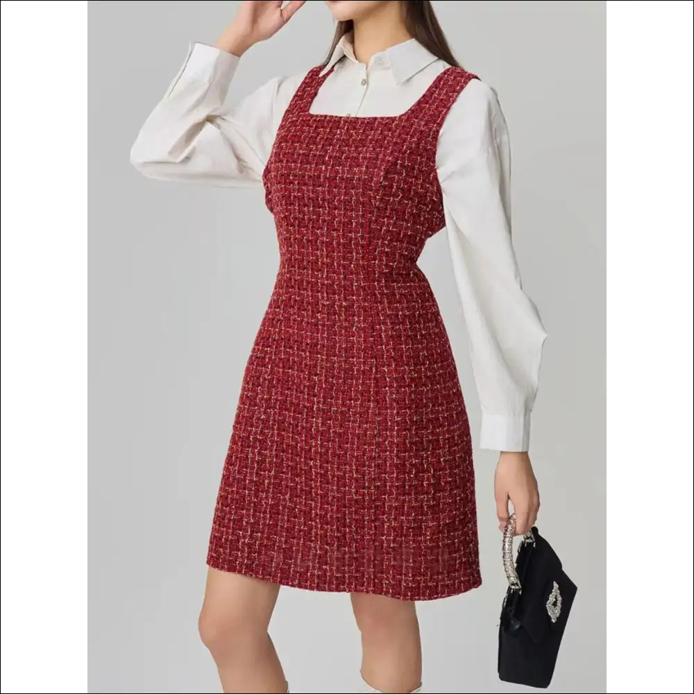 Chic Square Neck Wide Strap Dress - Dresses on Sale Worldwide Shipping