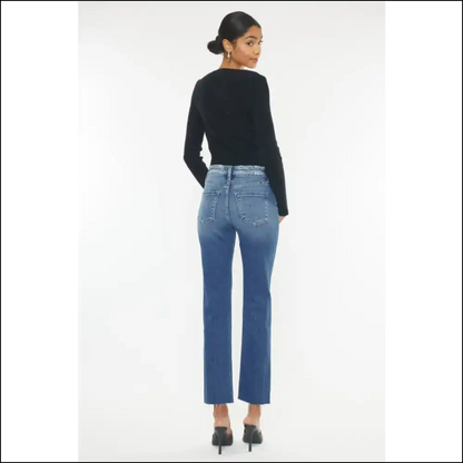 Squeeze Into Style: Kancan High Rise Slim Straight Jeans – Pants of Dreams! 😄👖 - on Sale Worldwide Shipping